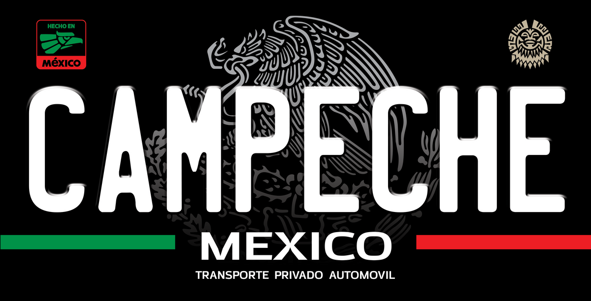 Mexico State Novelty License Plate – 12" × 6" Aluminum