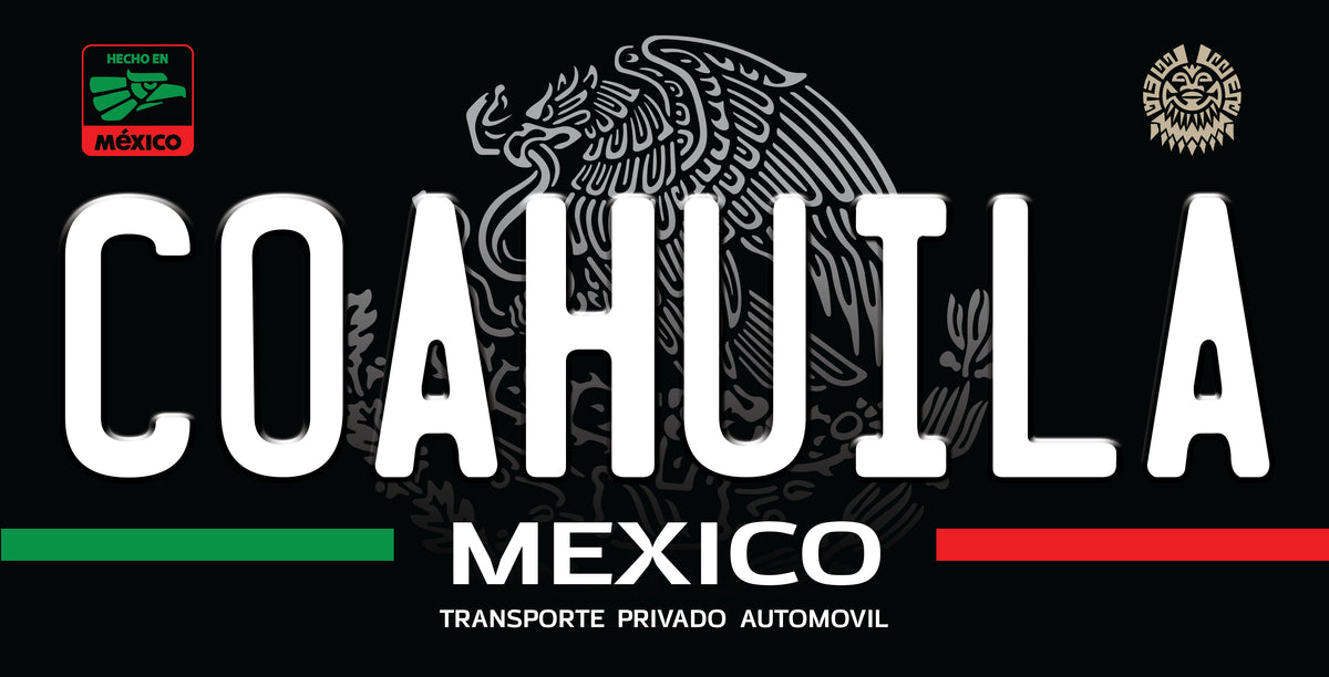 Mexico State Novelty License Plate – 12" × 6" Aluminum