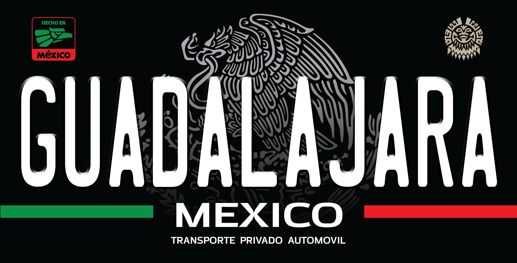 Mexico State Novelty License Plate – 12" × 6" Aluminum