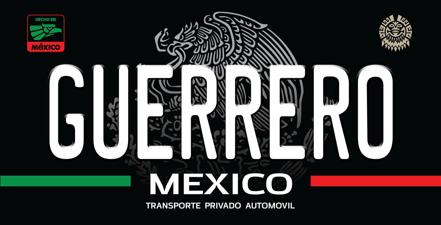 Mexico State Novelty License Plate – 12" × 6" Aluminum