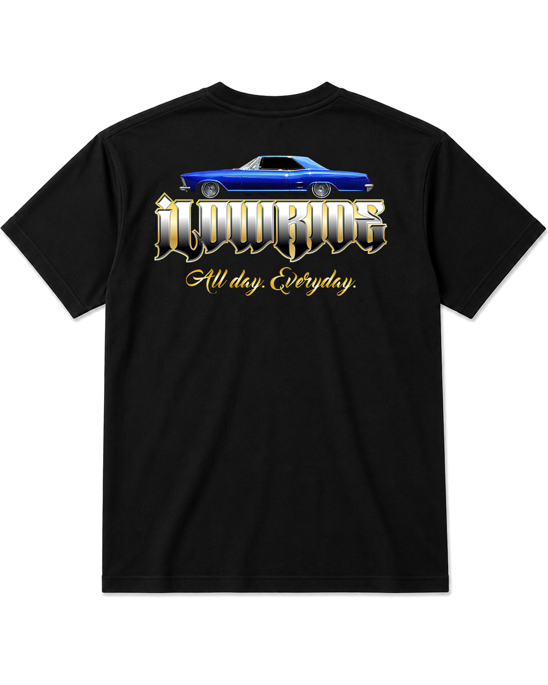 iLowRide Black Tee 1965 Blue Rivera