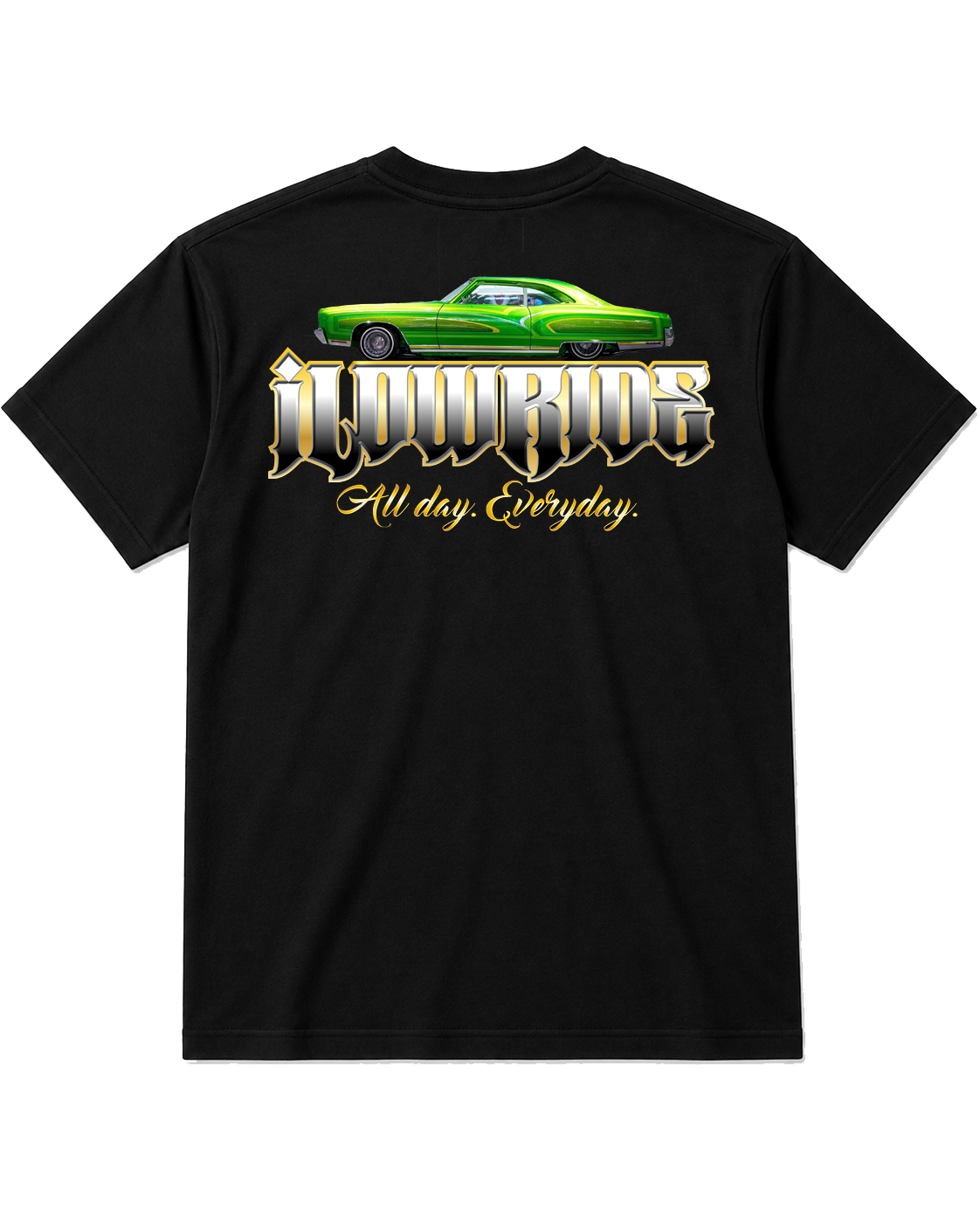 iLowRide Black Tee 1972 Green Monte Carlo